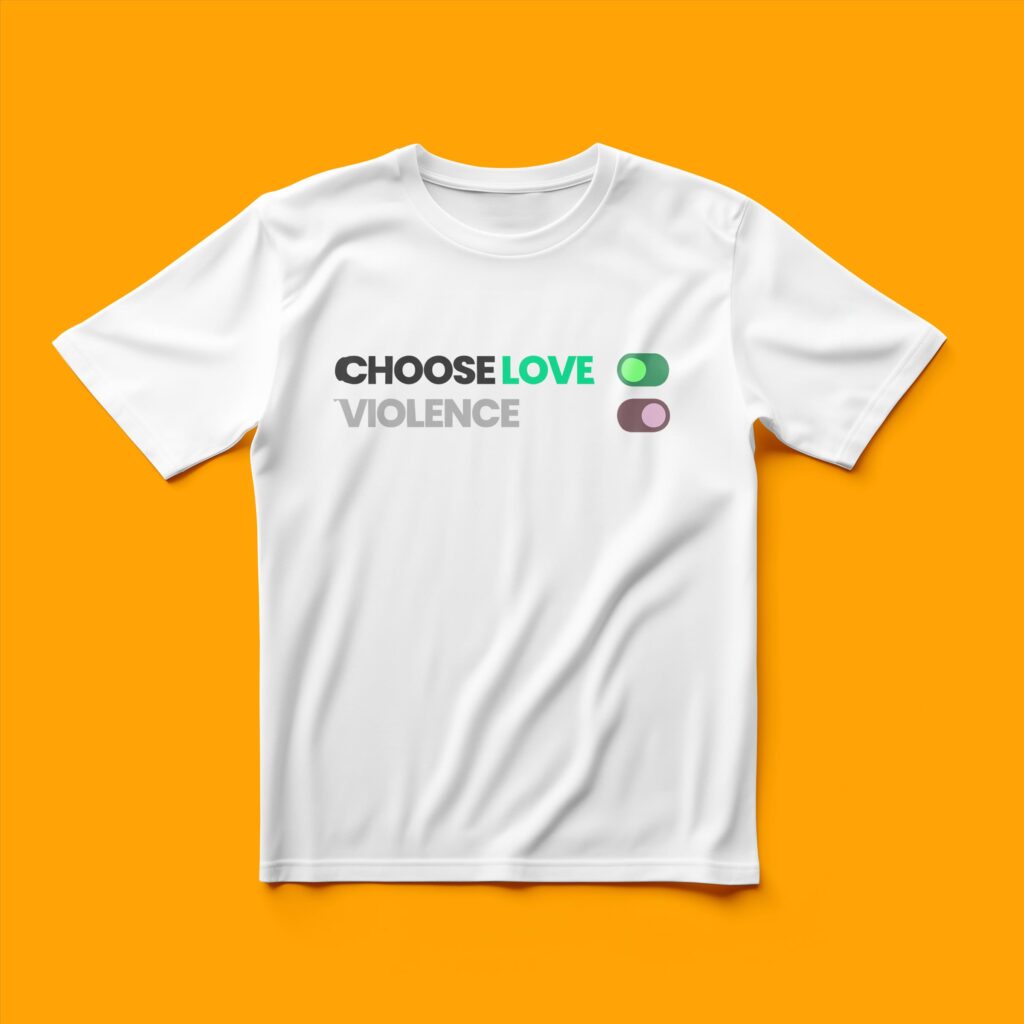 White Choose Love Tshirt